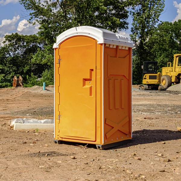 how often are the porta potties cleaned and serviced during a rental period in Forest